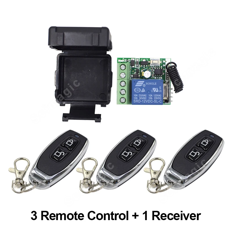 433 Mhz Wireless Remote Control Switch DC 12V 1CH Relay Receiver Module and RF Transmitter Electronic Lock Control Diy
433 Mhz Wireless Remote Control Switch DC 12V 1CH Relay Receiver Module and RF Transmitter Electronic Lock Control Diy