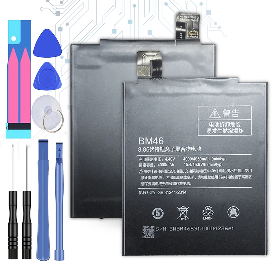Аккумулятор для BM46 большой емкости 4000 мА · ч Φ BM 46 Xiaomi Redmi Note 3 3Pro note3 Pro/Prime