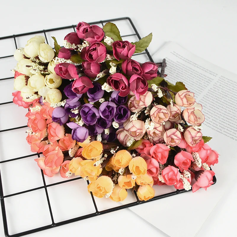 15heads High Quality Mini Rose Peony Silk Artificial Flowers Bouquet Fake Flower Wedding Party Home Decor DIY Wreath Scrapbook
15heads High Quality Mini Rose Peony Silk Artificial Flowers Bouquet Fake Flower Wedding Party Home Decor DIY Wreath Scrapbook