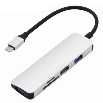 USB+Type C 5in1 Hub Adapter 3 USB 3.0 SD/TF Card Reader for Macbook PC S9 Xiaomi
USB+Type C 5in1 Hub Adapter 3 USB 3.0 SD/TF Card Reader for Macbook PC S9 Xiaomi