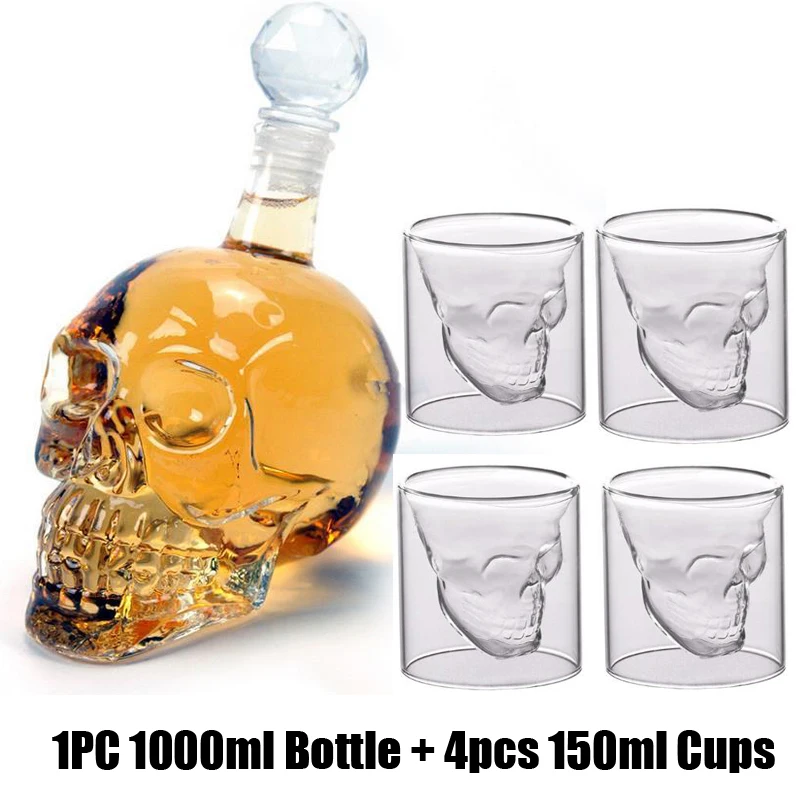 Glass Skull Head Bottle Cup Set 1000ml Crystal Glasses Decanter With 250ml 150ML Star Wars Mug Wine Whiskey Shot Glasses Cups
Glass Skull Head Bottle Cup Set 1000ml Crystal Glasses Decanter With 250ml 150ML Star Wars Mug Wine Whiskey Shot Glasses Cups
