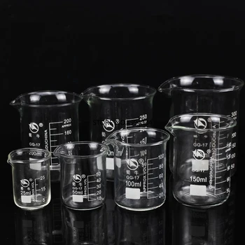 

High Quality GG-17 Glass Beaker High Temperature Resistance Becherglas( 5ml-3000ml ) Laboratory Equipment