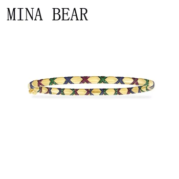 Fashion Charm Sterling Silver Copy 1:1 Copy,Yellow Silver Multicolor Tribal Bangle With Crosses Women Luxury Monac Jewelry Gift
Fashion Charm Sterling Silver Copy 1:1 Copy,Yellow Silver Multicolor Tribal Bangle With Crosses Women Luxury Monac Jewelry Gift