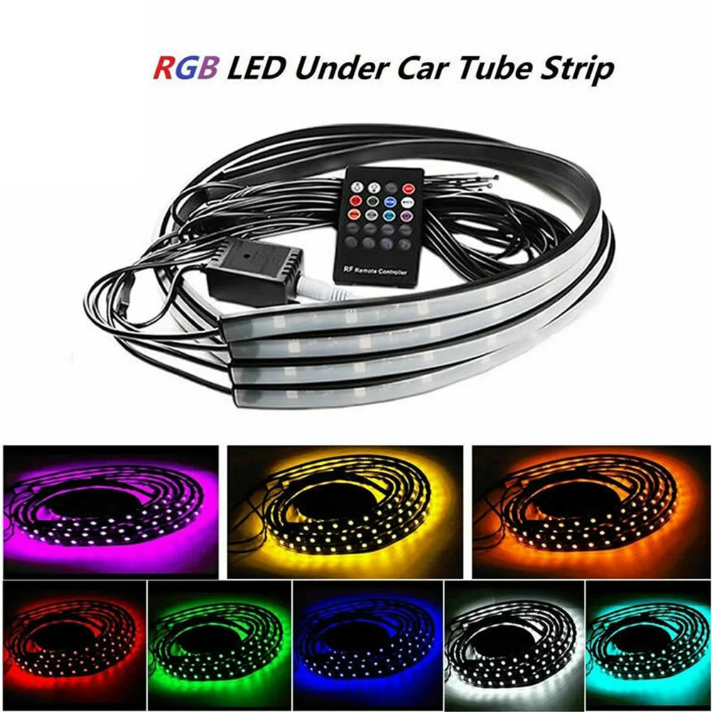 Car Underglow Atmosphere Light LED Strip Light Under Car Tube Colorful Neon Light Voice Control Car RGB Decorative Lamp Light
Car Underglow Atmosphere Light LED Strip Light Under Car Tube Colorful Neon Light Voice Control Car RGB Decorative Lamp Light