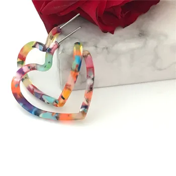 fashion Personality 2019 heart Acetate Drop Earrings For Women Tortoiseshell Earring Jewelry colorful Acrylic drop earrings gift
fashion Personality 2019 heart Acetate Drop Earrings For Women Tortoiseshell Earring Jewelry colorful Acrylic drop earrings gift