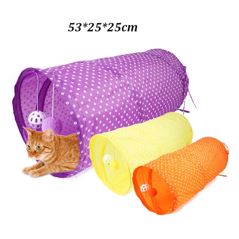Pet Cat Toy Cat Tunnel Foldable 2 Holes With Bells Hairball Rolling Floor Puzzle Pet Toy Kitten Toys for Cats Kat Pet Products Pet Cat Toy Cat Tunnel Foldable 2 Holes With Bells Hairball Rolling Floor Puzzle Pet Toy Kitten Toys for Cats Kat Pet Products