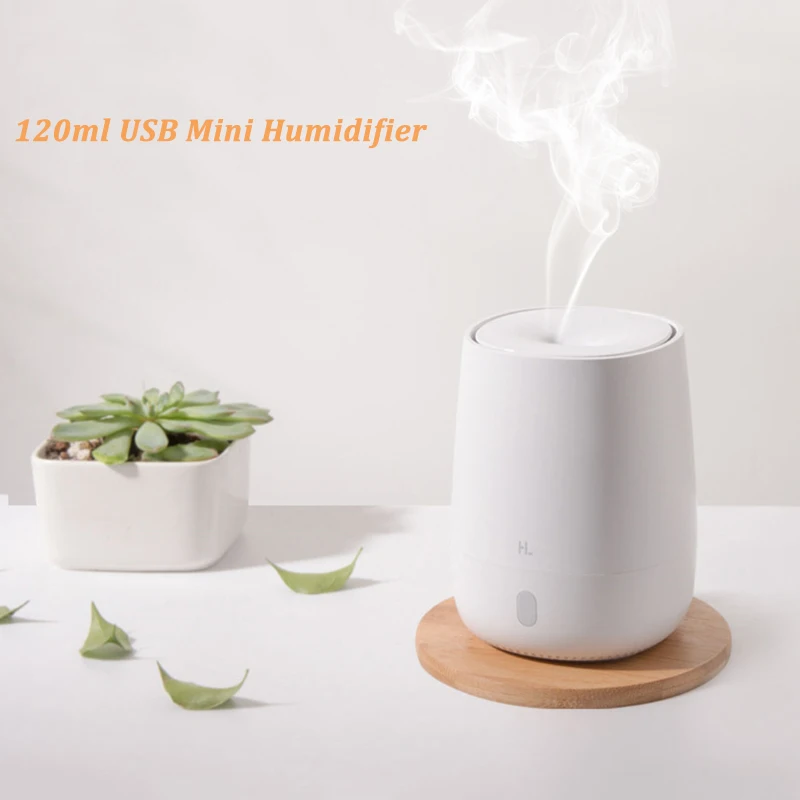 120ML USB Mini Air Humidifier Ultrasonic Essential Oil Aroma Diffuser for Xiaomi Youpin Mute LED Light Mist Maker Home | Бытовая