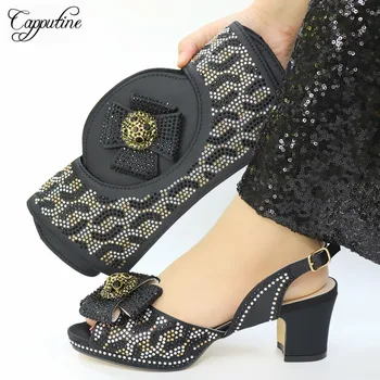 Excellent black high heel shoes with purse bag fashion pumps and handbag set for party CR2101, Heel Height 6.8CM
Excellent black high heel shoes with purse bag fashion pumps and handbag set for party CR2101, Heel Height 6.8CM