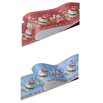 2Pcs Pvc Self-Adhesive Wallpaper Borders Waistline 3D Flower Pattern Baseboard Living Room Tiles Stickers - Red & Blue
2Pcs Pvc Self-Adhesive Wallpaper Borders Waistline 3D Flower Pattern Baseboard Living Room Tiles Stickers - Red & Blue