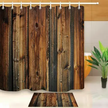 Shower Curtain Fabric Rustic Wood 3D Print Waterproof Mildewproof Bathroom Hooks 
Shower Curtain Fabric Rustic Wood 3D Print Waterproof Mildewproof Bathroom Hooks