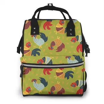Rooster Patterns Nappy Backpack Mummy Bag Large Capacity Mom Baby Multi-function Waterproof Outdoor Travel Diaper Bags
Rooster Patterns Nappy Backpack Mummy Bag Large Capacity Mom Baby Multi-function Waterproof Outdoor Travel Diaper Bags