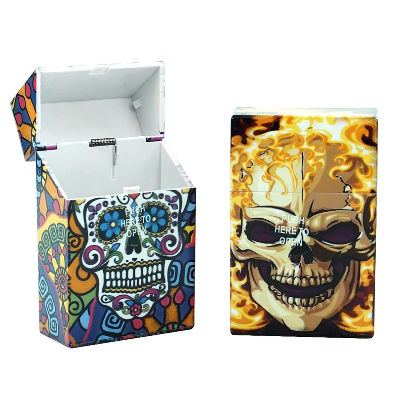 skull design plastic cigarette caes automatically open the lid case portable cigarette tobacco storage box
skull design plastic cigarette caes automatically open the lid case portable cigarette tobacco storage box