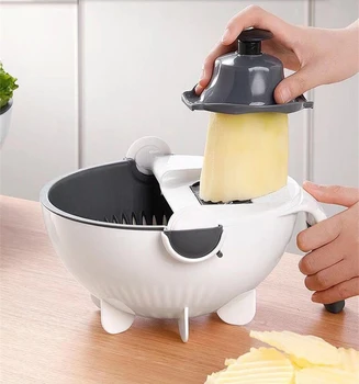 Multifunctional Rotate Vegetable Cutter With Drain Basket Kitchen Veggie Fruit Shredder vegetable slicer potato radish grater
Multifunctional Rotate Vegetable Cutter With Drain Basket Kitchen Veggie Fruit Shredder vegetable slicer potato radish grater