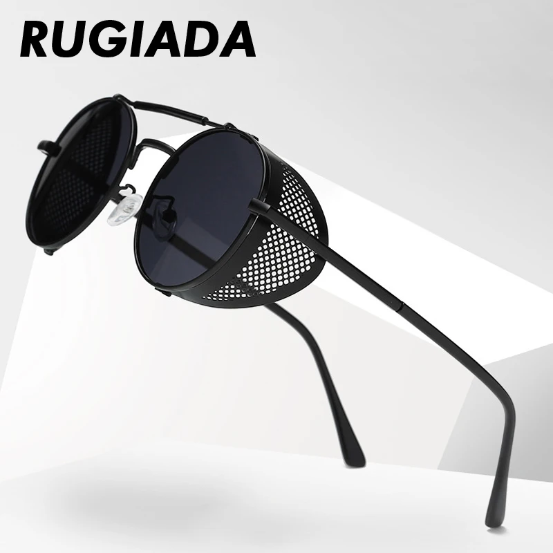 RUGIADA Brand 2019 New Luxury Metallic Steampunk Style Sunglasses Men Punk Side Shield Retro Round Sun Glasses Goggles RA2033
RUGIADA Brand 2019 New Luxury Metallic Steampunk Style Sunglasses Men Punk Side Shield Retro Round Sun Glasses Goggles RA2033