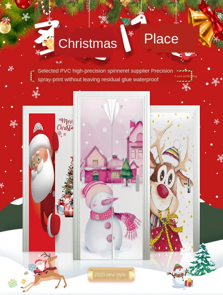 UAWESO 2PS/Set Cross-border Christmas Self-adhesive Door Sticker Christmas Tree Holiday Decoration Waterproof Wallpaper
UAWESO 2PS/Set Cross-border Christmas Self-adhesive Door Sticker Christmas Tree Holiday Decoration Waterproof Wallpaper