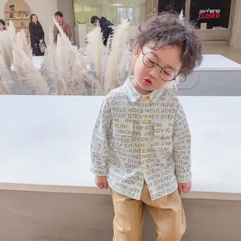 BOY'S Girls Spring Clothing 2020 New Style Children Baby Western Style Lettered Shirt CHILDREN'S Coat Fashion
BOY'S Girls Spring Clothing 2020 New Style Children Baby Western Style Lettered Shirt CHILDREN'S Coat Fashion