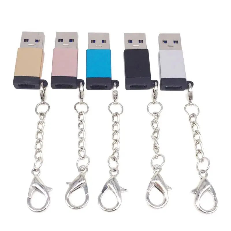 Type C Female to USB Male Adapter Converter Aluminum Alloy Connector with Keychain for Android Tablet Phone Flash Drive U Disk
Type C Female to USB Male Adapter Converter Aluminum Alloy Connector with Keychain for Android Tablet Phone Flash Drive U Disk