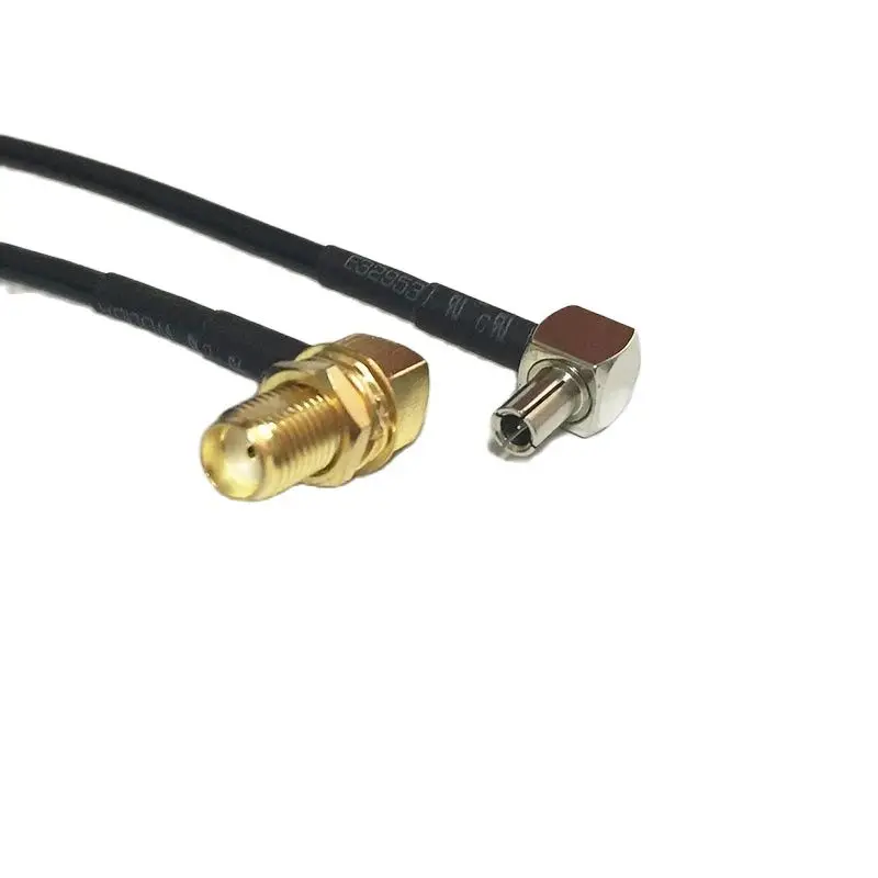 

New Wireless Modem Wire SMA Female Jack Nut Right Angle To TS9 90-Degree Connector RG174 Cable 20CM 8" Pigtail