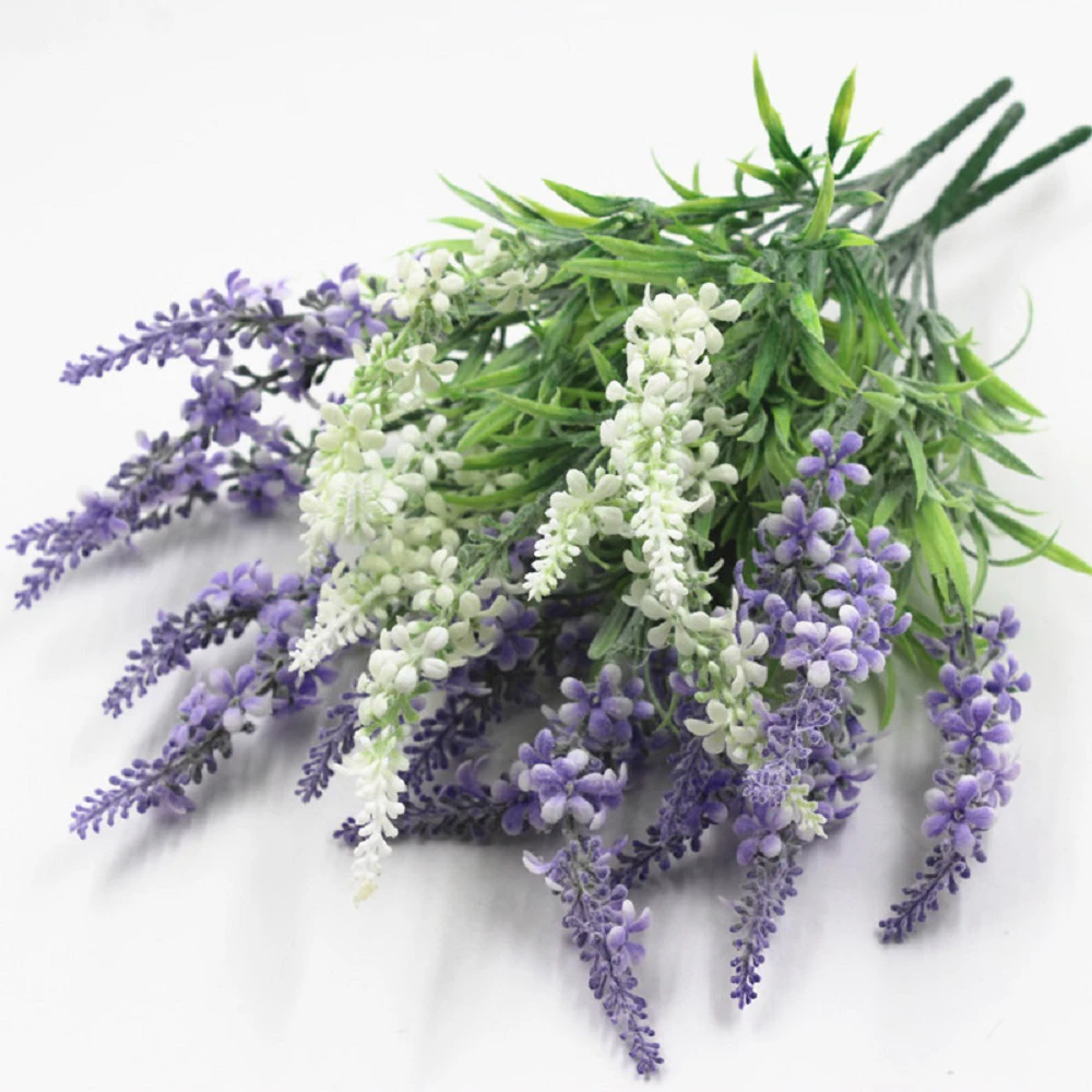 7 Heads/Bouquet Lavender Artificial Flowers With Green Leaves Home Party Decorations Wedding DIY Craft Gift Artificial Grass
7 Heads/Bouquet Lavender Artificial Flowers With Green Leaves Home Party Decorations Wedding DIY Craft Gift Artificial Grass