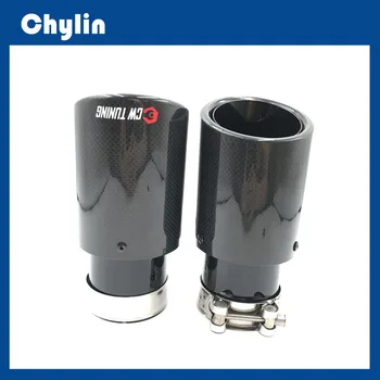 1 Piece Car Carbon Muffler Tip Exhaust System Universal Crimping Stainless Black Exhaust Pipe Mufflers Multi-size For Ak 
1 Piece Car Carbon Muffler Tip Exhaust System Universal Crimping Stainless Black Exhaust Pipe Mufflers Multi-size For Ak