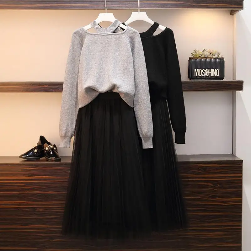 XL-4XL Sweet Korean 2 piece skirt set casual Knitted sweater mesh skirt women 2 piece set plus size winter two piece outfits
XL-4XL Sweet Korean 2 piece skirt set casual Knitted sweater mesh skirt women 2 piece set plus size winter two piece outfits