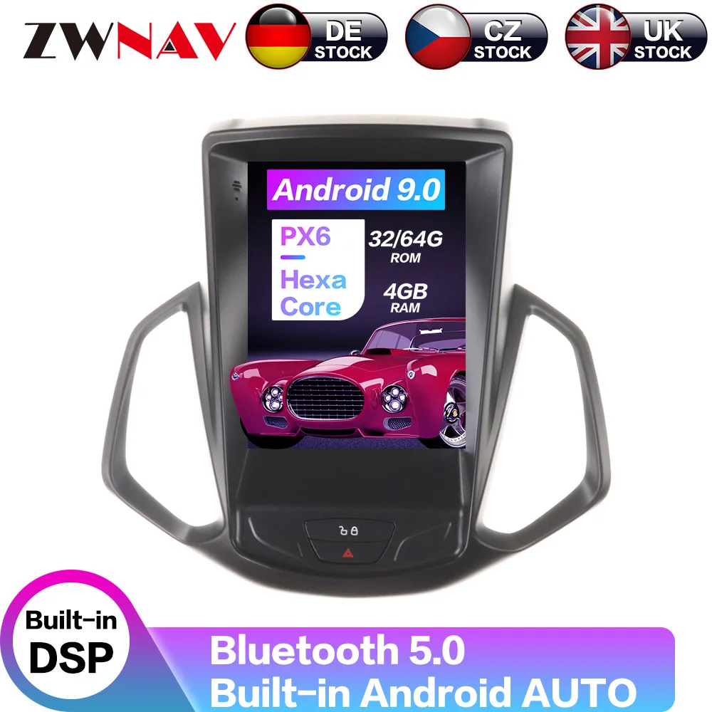 Carplay DSP Android 9.0 PX6 Vertical Tesla Screen Radio Car Multimedia Player Stereo GPS Navigation For Ford Ecosport 2013-2018
Carplay DSP Android 9.0 PX6 Vertical Tesla Screen Radio Car Multimedia Player Stereo GPS Navigation For Ford Ecosport 2013-2018