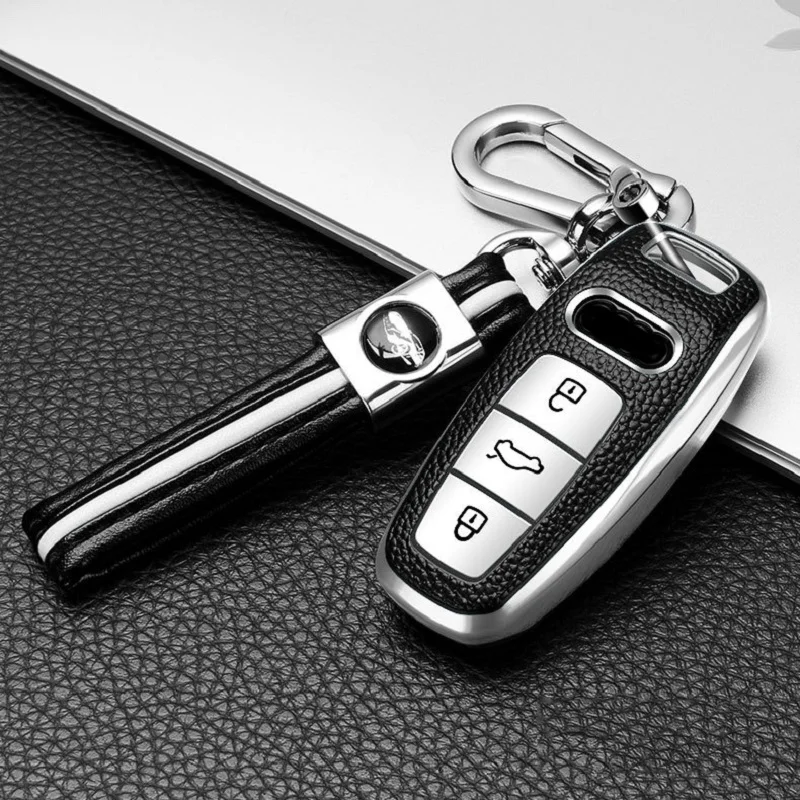 Colorful TPU+Leather Car Key Cover Case For Audi A6 A6L A7 A8 Q8 E-tron C8 D5 2018 2019 2020 Auto Key Holder Shell Accessories
Colorful TPU+Leather Car Key Cover Case For Audi A6 A6L A7 A8 Q8 E-tron C8 D5 2018 2019 2020 Auto Key Holder Shell Accessories