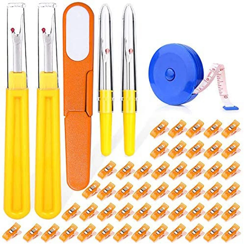 LMDZ 56PCS Hand Sewing Tools Set Quilting Sewing Clips Seam Rippers Tape Measure 2 Big + 2 Small Seam Cutter For Embroidery Tail
LMDZ 56PCS Hand Sewing Tools Set Quilting Sewing Clips Seam Rippers Tape Measure 2 Big + 2 Small Seam Cutter For Embroidery Tail