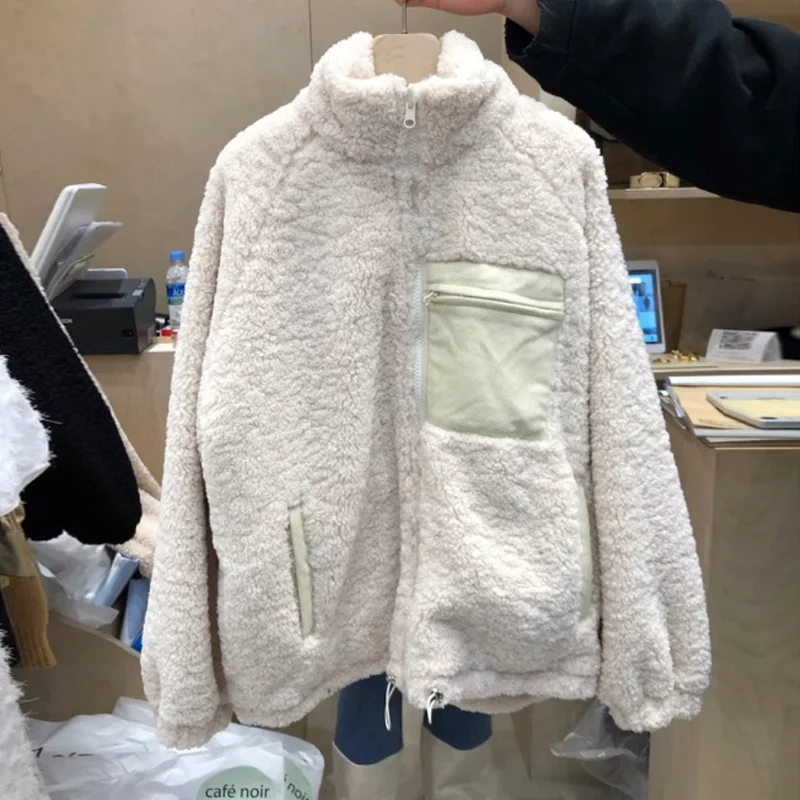 2020 winter new women's stand-up collar lamb wool loose casual zipper warm long-sleeved jacket
2020 winter new women's stand-up collar lamb wool loose casual zipper warm long-sleeved jacket
