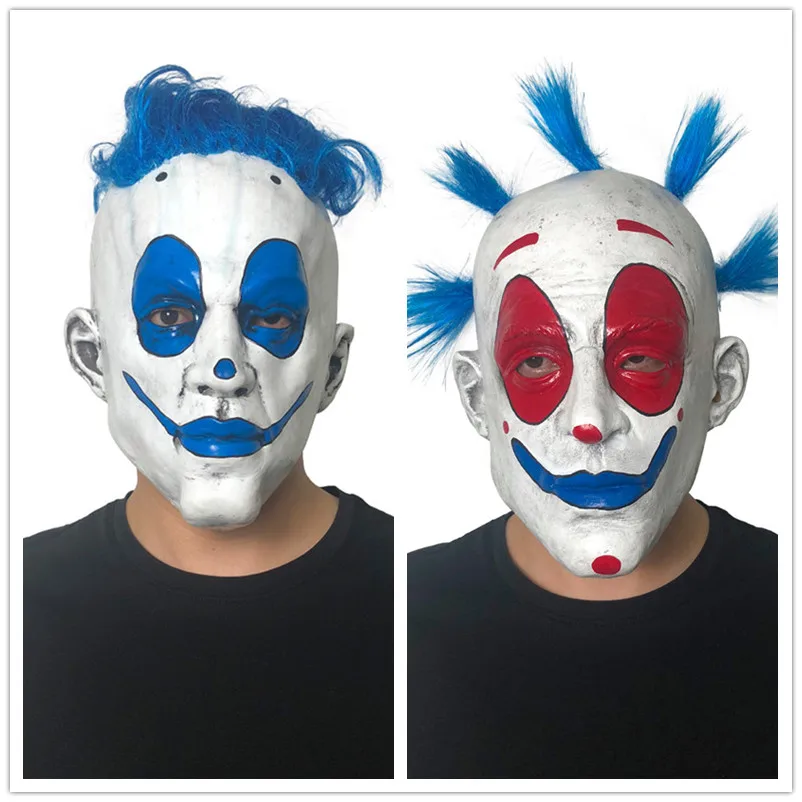 2019 Halloween New Clown Mask with Blue Hair Joker Mask Horror Cosplay Latex Masks Halloween Fancy Dress Party Costume Prop 2 Ty
2019 Halloween New Clown Mask with Blue Hair Joker Mask Horror Cosplay Latex Masks Halloween Fancy Dress Party Costume Prop 2 Ty
