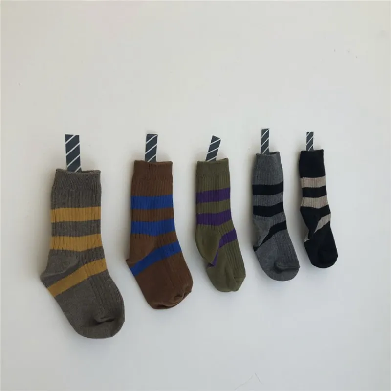 5 Pairs/lot Kids Socks Unisex Infant Newborn Striped Baby Boys Girls Socks Autumn Winter Socks for 1-10Y Children 
5 Pairs/lot Kids Socks Unisex Infant Newborn Striped Baby Boys Girls Socks Autumn Winter Socks for 1-10Y Children