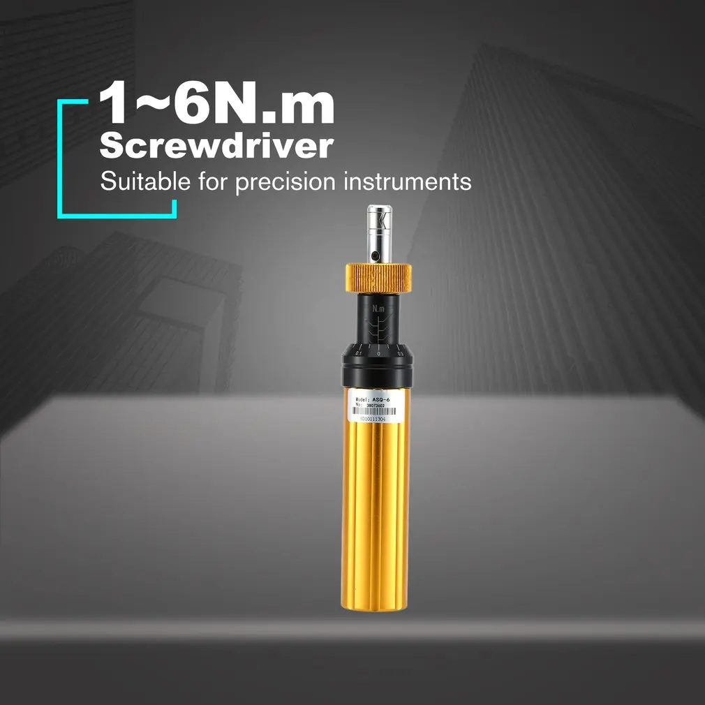 Prefabricated Type Hex Socket Preset Torque Screwdriver ASQ-6 1~6 N.m with 2 Screw Driver Bits High Precision Tool
Prefabricated Type Hex Socket Preset Torque Screwdriver ASQ-6 1~6 N.m with 2 Screw Driver Bits High Precision Tool