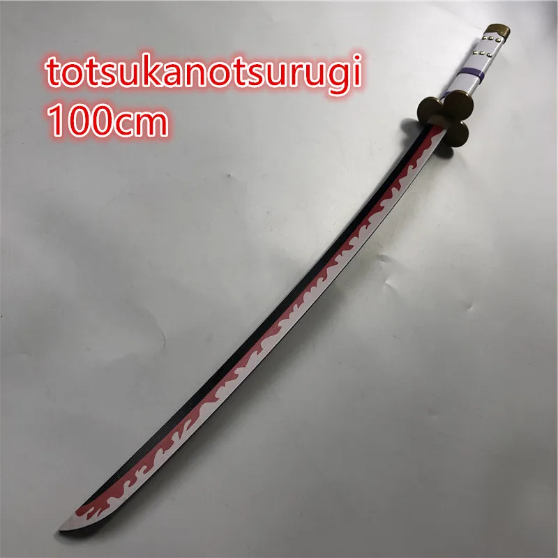 

Anime Cosplay Kozuki Oden Totsukanotsurugi sword 1:1 Zoro Sword Weapon Wood Ninja Knife Samurai Sword Prop Toys 100cm