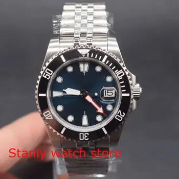 Sapphire crystal 40mm blue sterile dial black ceramic rotating bezel deployment buckle automatic self-winding movement men watch
Sapphire crystal 40mm blue sterile dial black ceramic rotating bezel deployment buckle automatic self-winding movement men watch