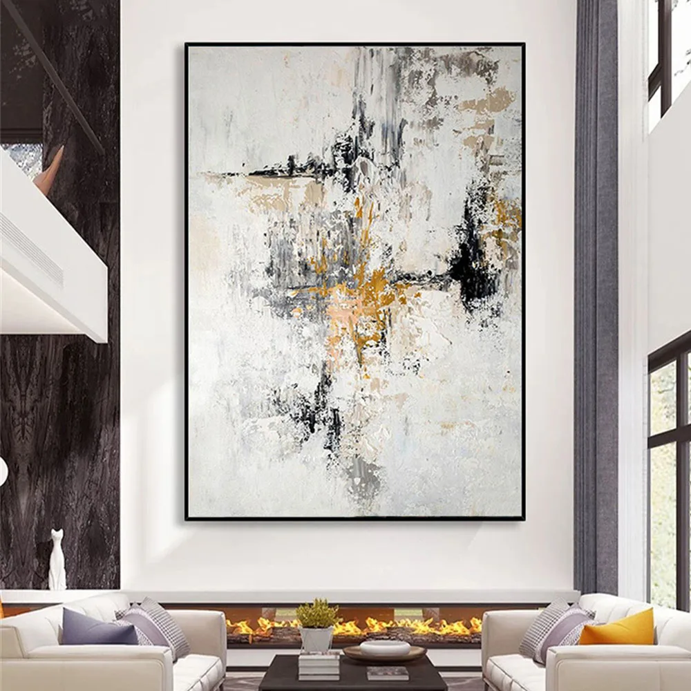 Pure Hand Made Decorative Art Paintings Abstract White Black Wall Decor Modern Minimalism Oil Painting Canvas Artwork Pieces 
Pure Hand Made Decorative Art Paintings Abstract White Black Wall Decor Modern Minimalism Oil Painting Canvas Artwork Pieces