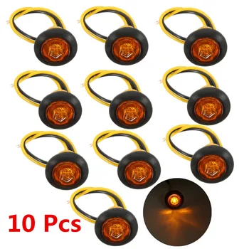 10pcs 12V 24V LED Round Trailer Side Marker Lights for Trucks Clearance Lights Truck Turn Signal Lamp Tail Light Amber
10pcs 12V 24V LED Round Trailer Side Marker Lights for Trucks Clearance Lights Truck Turn Signal Lamp Tail Light Amber