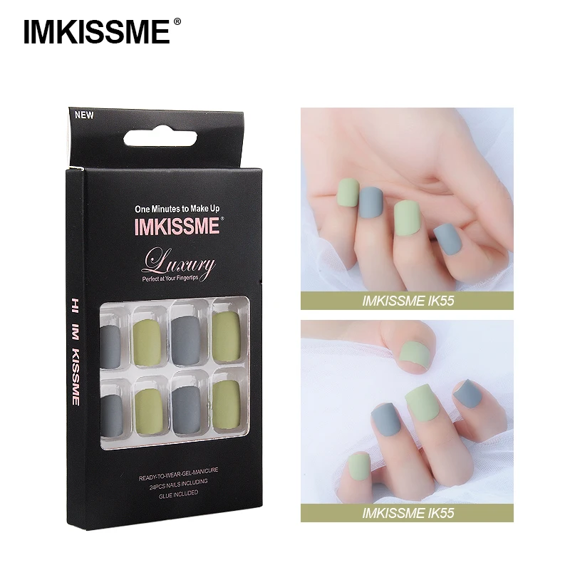 IMKISSME Blue Green Fake Nails Art Tip Press on Nails with Glue Designs Full Artificial Cover IK55
IMKISSME Blue Green Fake Nails Art Tip Press on Nails with Glue Designs Full Artificial Cover IK55