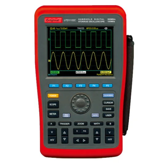 UTD1102C 2 Channel 100MHz Band Width Handheld Digital Storage Oscilloscope Oscillograph Multimeter