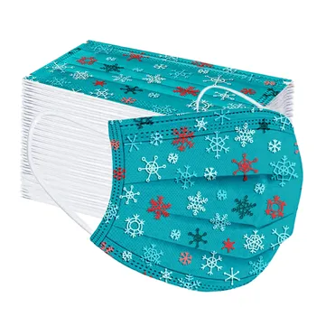 100pc Snowflake Print Masks Breathable Protection Face Mask Masque Маска Disposable 3 Layer Ply Earloop Mask Cover Mascarillas
100pc Snowflake Print Masks Breathable Protection Face Mask Masque Маска Disposable 3 Layer Ply Earloop Mask Cover Mascarillas