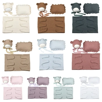 3Pcs/Set Baby Hat Pillow Wrap Newborn Photography Infants Photo Shooting Props 
3Pcs/Set Baby Hat Pillow Wrap Newborn Photography Infants Photo Shooting Props
