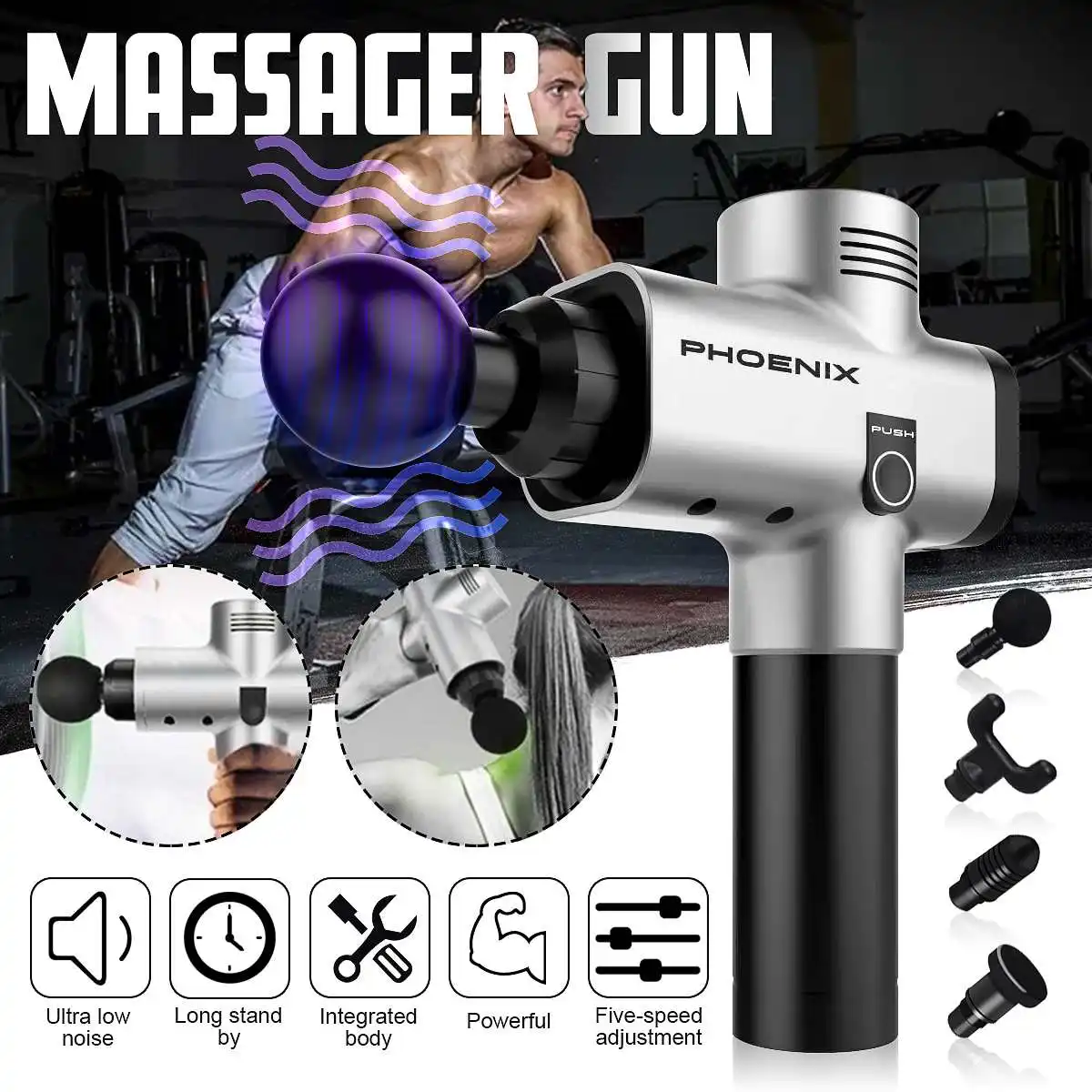 3 Files Muscle Massager Exercising Body Relaxation Slimming Shaping Pain Relief Massage Guns With Anti-shock Portable Handbag
3 Files Muscle Massager Exercising Body Relaxation Slimming Shaping Pain Relief Massage Guns With Anti-shock Portable Handbag