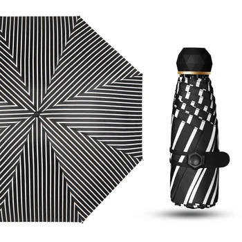 Upf50 Striped Ultra Light Uv Protection Folding Umbrella 5 Fold Black Coating Rain and Sun Umbrella Pocket Umbrella Mini U6B
Upf50 Striped Ultra Light Uv Protection Folding Umbrella 5 Fold Black Coating Rain and Sun Umbrella Pocket Umbrella Mini U6B