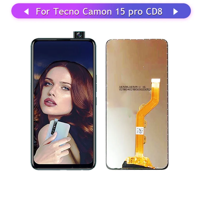 Сменный сенсорный экран для Tecno Camon 15 Pro CD8 Полный ЖК дисплей в сборе | Мобильные