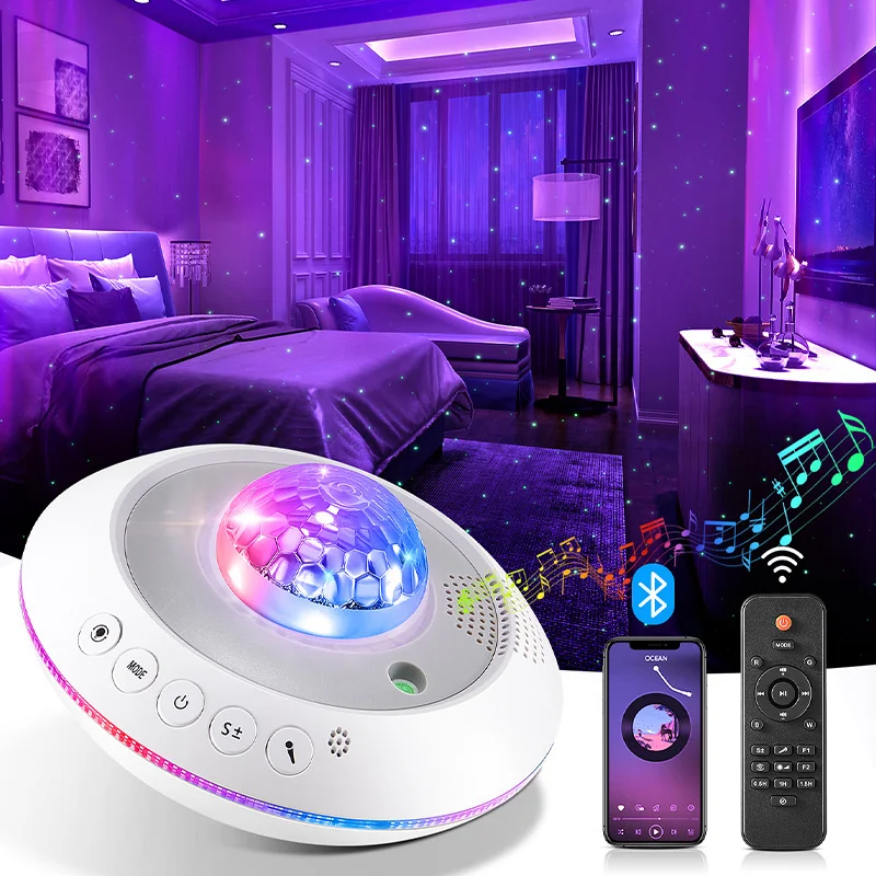 

Colorful Starry Sky Galaxy Projector Nightlight Child Bluetooth USB Music Player Star Night Light Romantic Projection Lamp Gifts