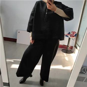 SuperAen Europe Fashion Women's Sets Spring and Autumn New 2020 Velvet Round Collar Tops Solid Color Wild Pants Two Pieces 
SuperAen Europe Fashion Women's Sets Spring and Autumn New 2020 Velvet Round Collar Tops Solid Color Wild Pants Two Pieces