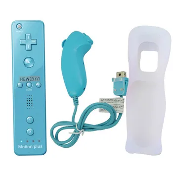 2 In 1 Built in Motion Plus Wireless Remote Controller + Nunchuck Controller with Silicone Case for Nintendo Wii Game Console
2 In 1 Built in Motion Plus Wireless Remote Controller + Nunchuck Controller with Silicone Case for Nintendo Wii Game Console