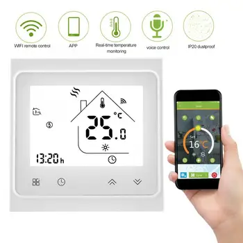 Smart WIFI Programmable Heating Thermostat Temperature Controller LCD Touch Screen Backlight WIFI Thermostat
Smart WIFI Programmable Heating Thermostat Temperature Controller LCD Touch Screen Backlight WIFI Thermostat