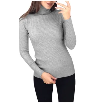 Women Slim Fit Sweater Winter Casual Turtleneck Solid Pullover Long Sleeve Knit Jumper Sweaters Female Mujer Bottom Knitwear
Women Slim Fit Sweater Winter Casual Turtleneck Solid Pullover Long Sleeve Knit Jumper Sweaters Female Mujer Bottom Knitwear