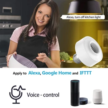 E26 E27 Smart WiFi Light Socket Lamp Holder Led Bulb Head Base Remote Switch Voice Control Compatible With Alexa Google Home
E26 E27 Smart WiFi Light Socket Lamp Holder Led Bulb Head Base Remote Switch Voice Control Compatible With Alexa Google Home
