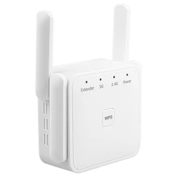 WiFi Range Extender with AC1200 Dual Band Wireless Signal Booster & Booster high-speed WiFi 2.4GHz 300Mbps and 5GHz 867Mbps
WiFi Range Extender with AC1200 Dual Band Wireless Signal Booster & Booster high-speed WiFi 2.4GHz 300Mbps and 5GHz 867Mbps